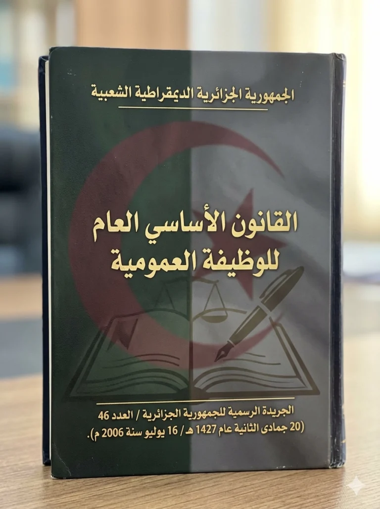 القانون الأساسي العام للوظيفة العمومية ؛ أمر رقم 06-03 مؤرّخ في 19 جمادى الثانية عام 1427الموافق 15 يوليو سنة 2006